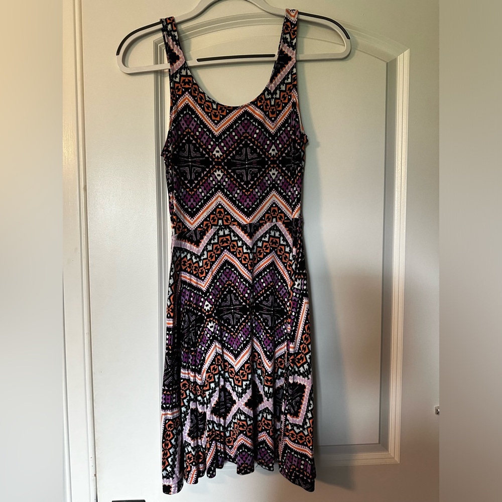 EXPRESS Aztec Print Skater Dress
